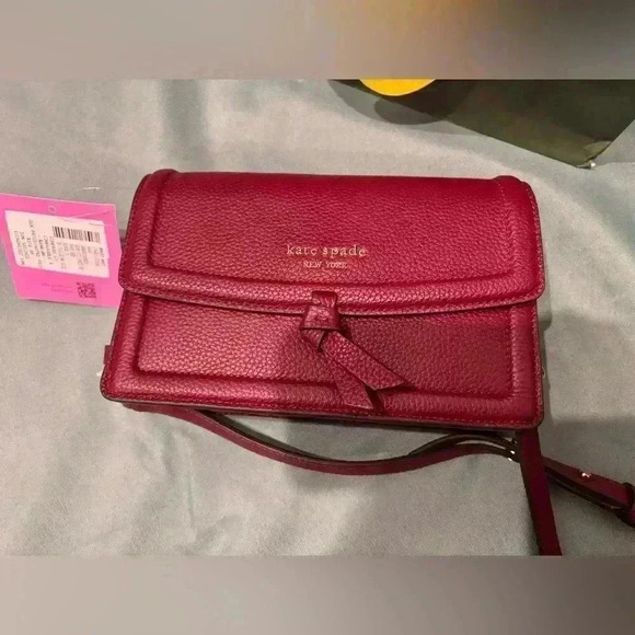 Kate Spade  Knott Flap Crossbody K6830 AUTUMN RED - Picture 6 of 8